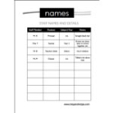 Staff Names Proforma